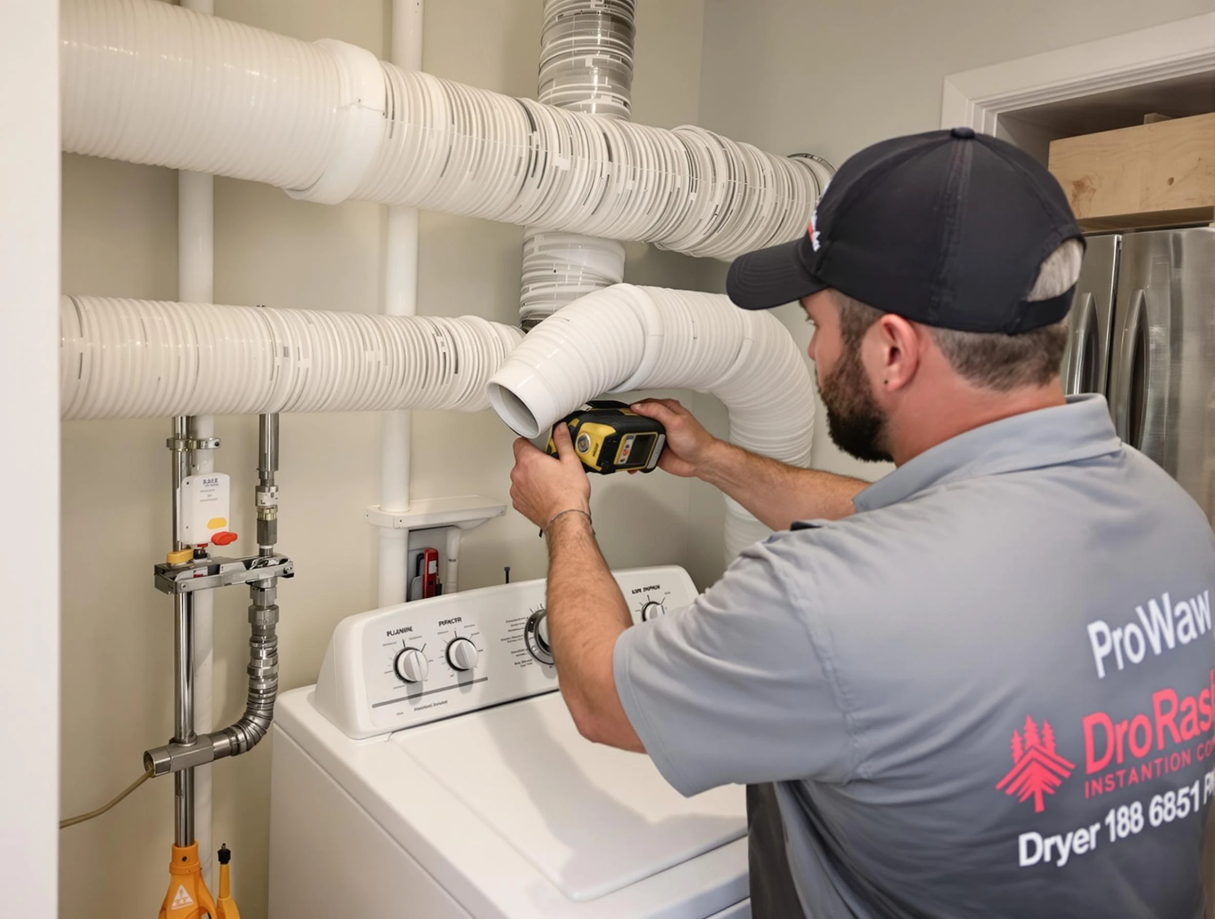 Professional dryer vent hose installation by Irvine Dryer Vent Cleaning in Irvine